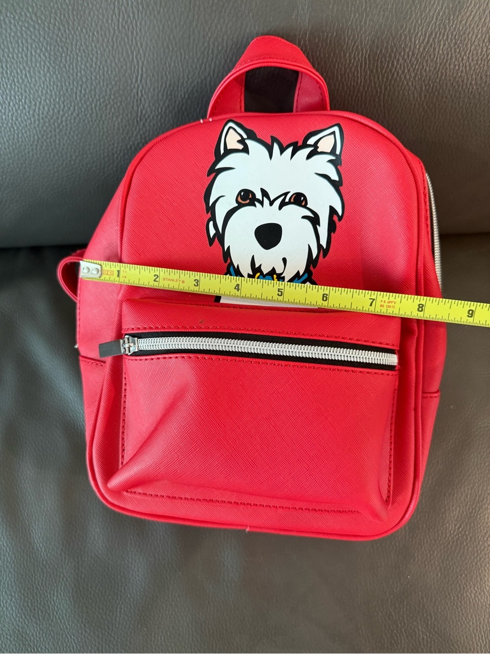NWT Marc Tetro Westie Dog White Terrier Dog Backpack Red - Picture 6 of 6